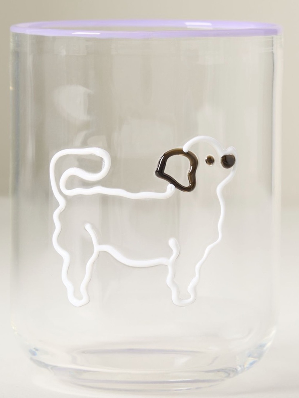 Anthropologie The Love Notes Icon Juice Glass:
Dog Edition Shih Tzu